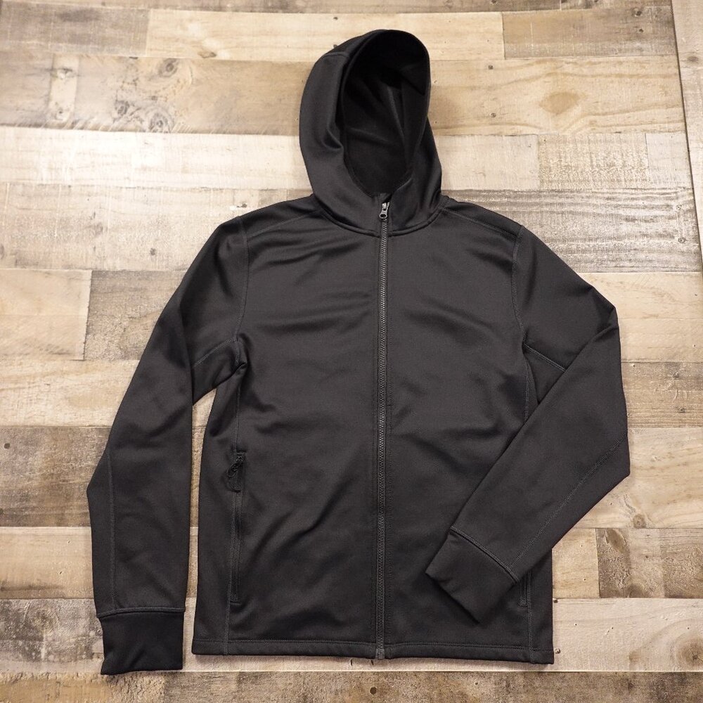 Stoic Tech Fleece Full Zip Hoodie‎ Jacket - Black, Men’s Medium